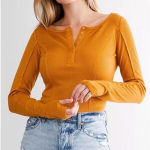 😇FREE PEOPLE -NWT SLOANE BODYSUIT/ SzXS- soft and cozy-VERY TOASTY/ GREAT GIFT 🎁